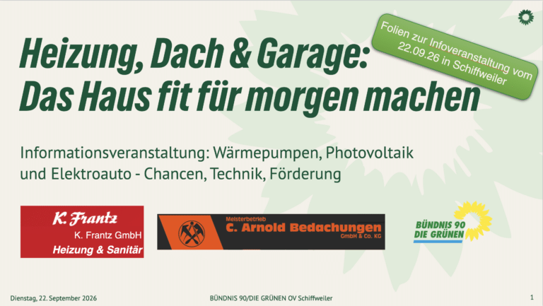 Heizung, Dach & Garage: Das Haus fit für morgen machen – Rückblick auf unsere Infoveranstaltung
